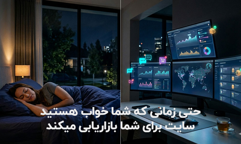 حتی زمانی که شما خواب هستید
سایت برای شما بازاریابی میکند